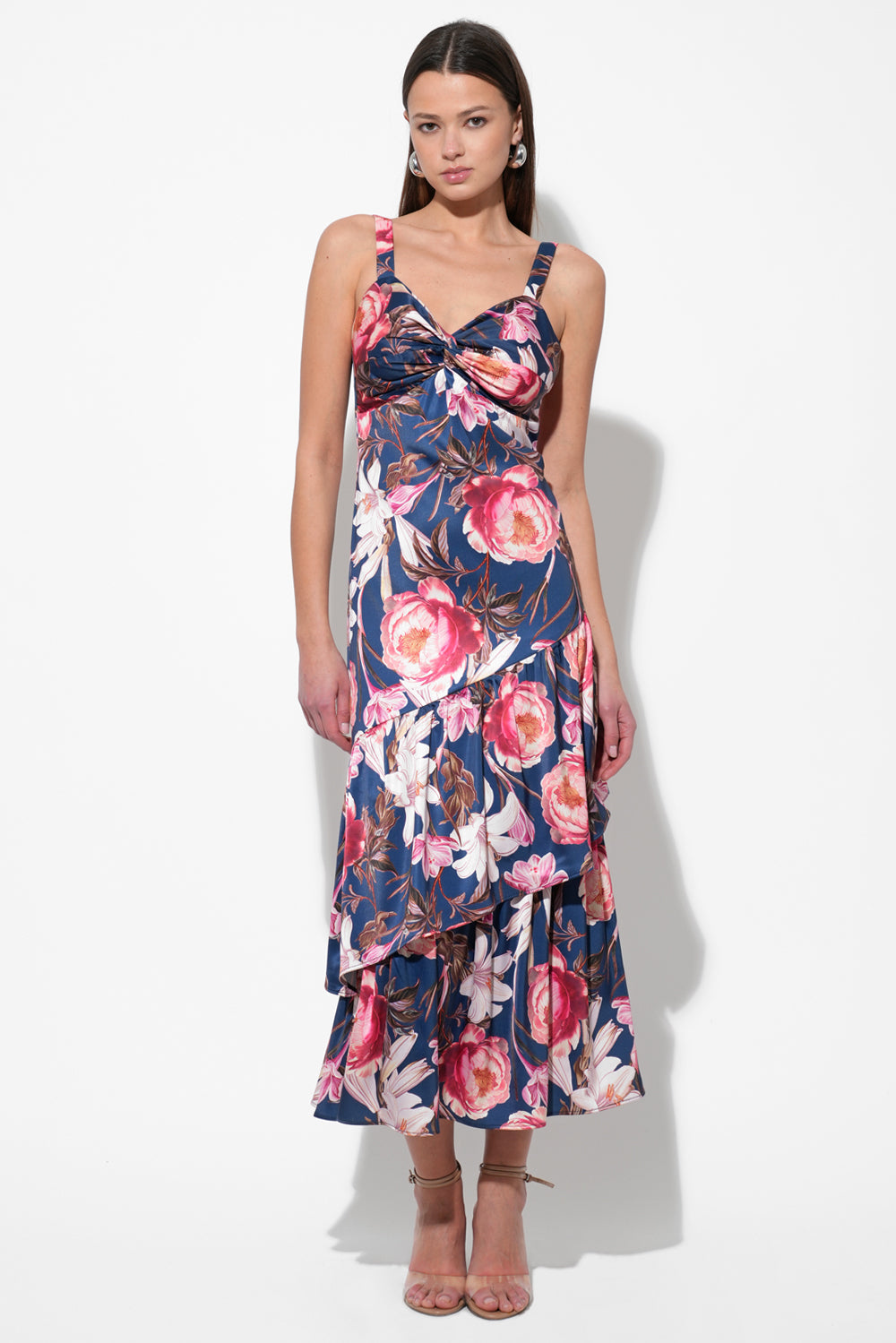 Dione Ruffled Tiered Midi Dress