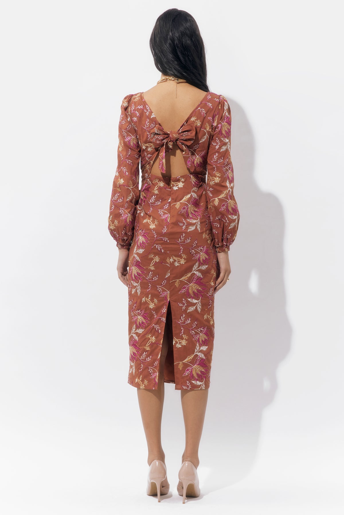 Lania Printed Midi Dress