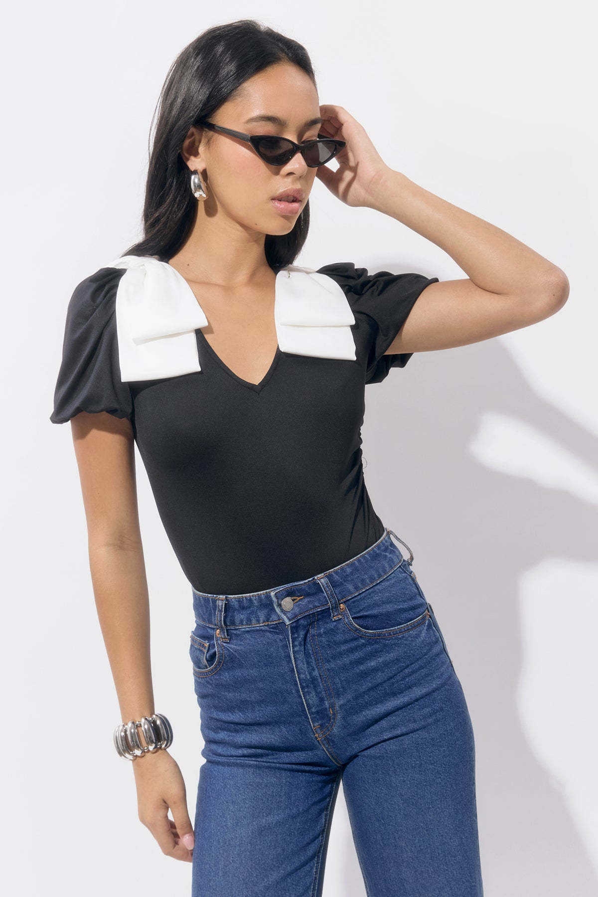 Kassidy Bow Knit Bodysuit