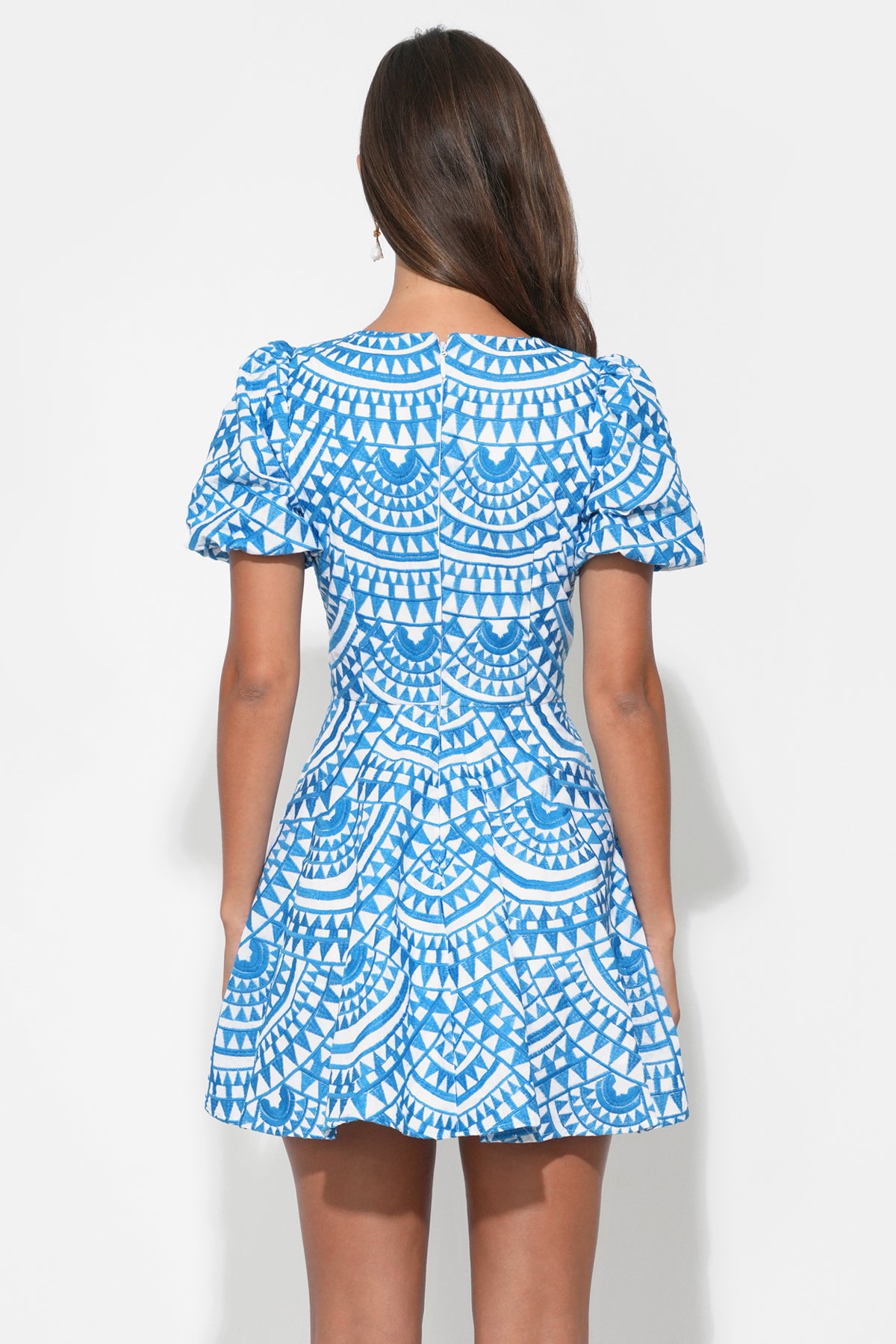 Genesis Fit & Flare Embroidery Mini Dress
