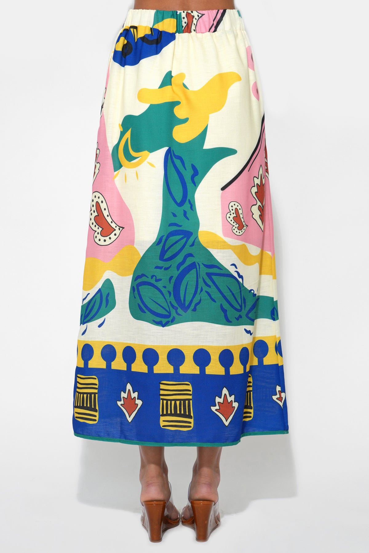 Annie Pull On Printed Skirt