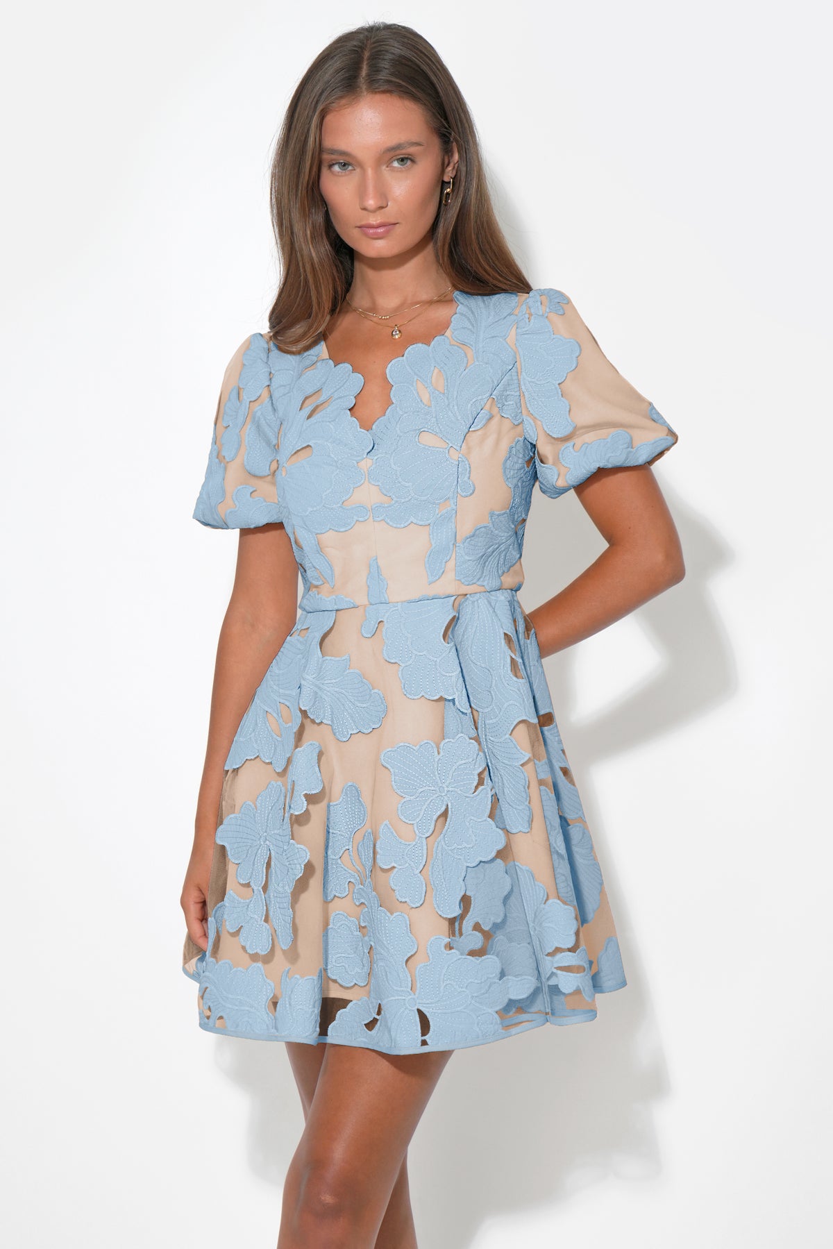 Ariana Bubble Sleeve Mini Dress