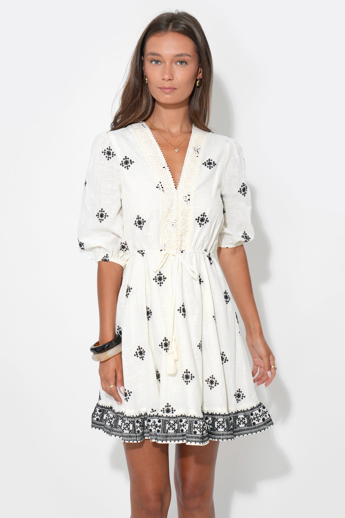 Soraya Embroidery Mini Dress