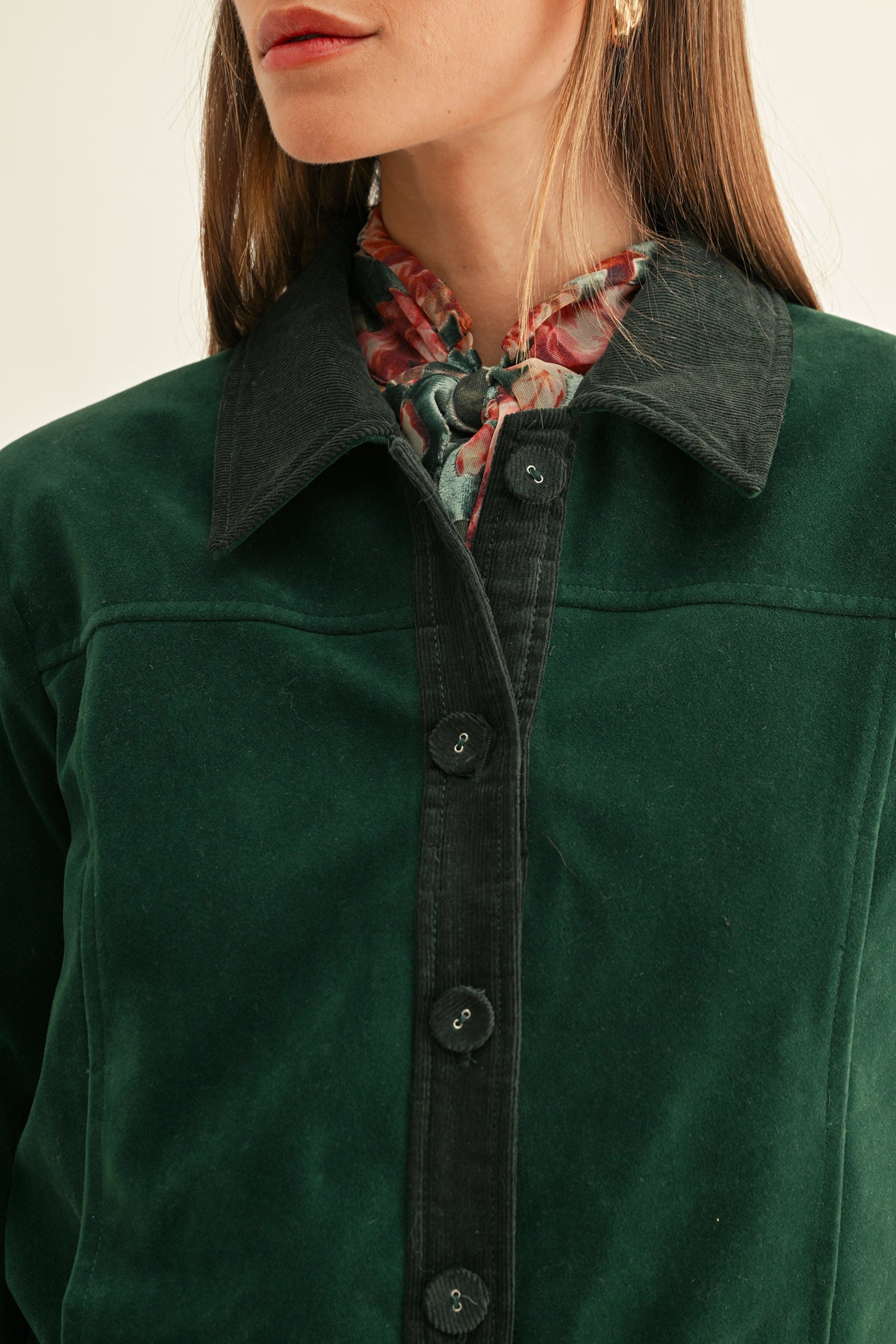 Celia Vegan Suede Cropped Jacket
