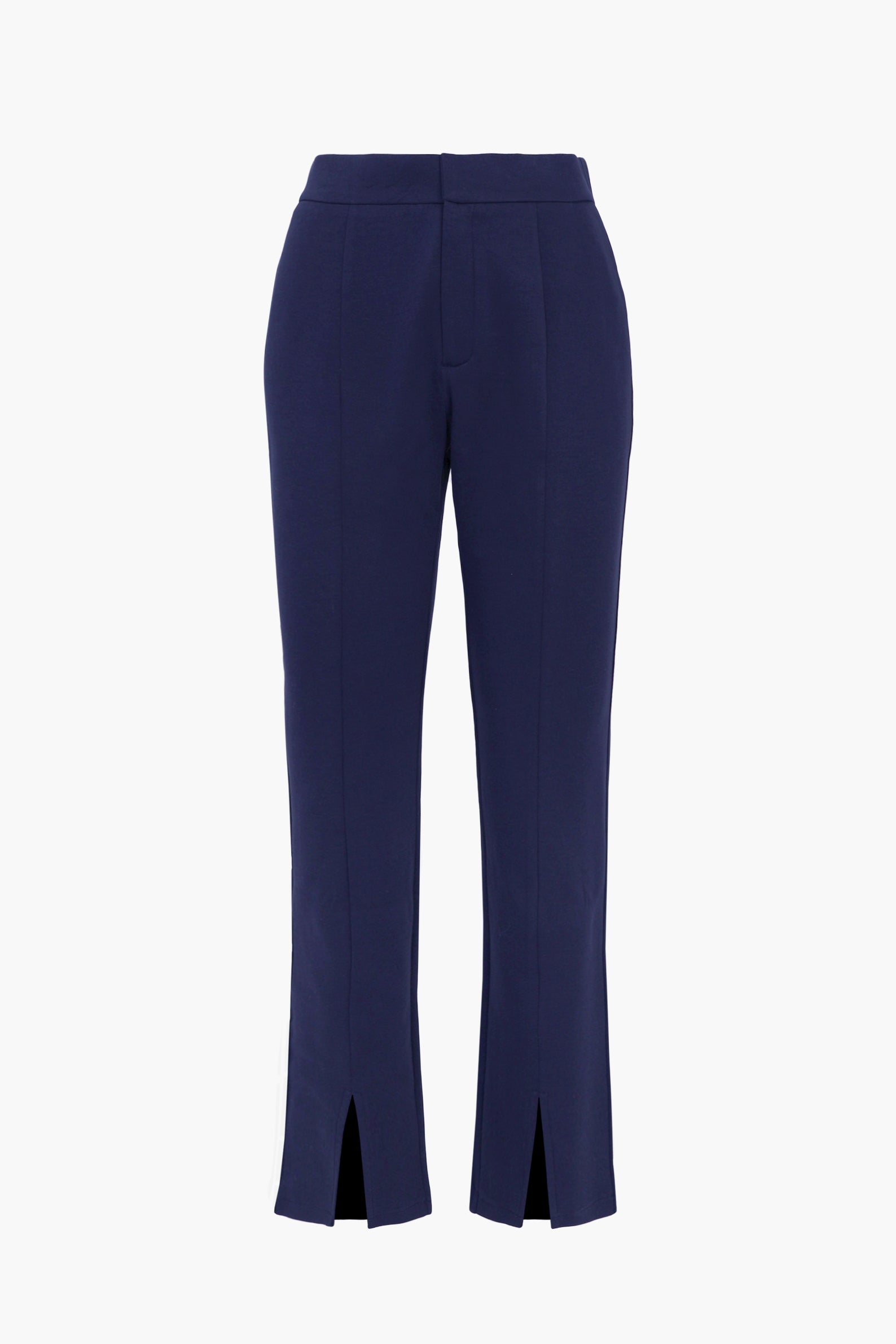  XIALON Women's Dress High Waist Split Hem Pants (Color : Navy  Blue, Size : Large) : Clothing, Shoes & Jewelry