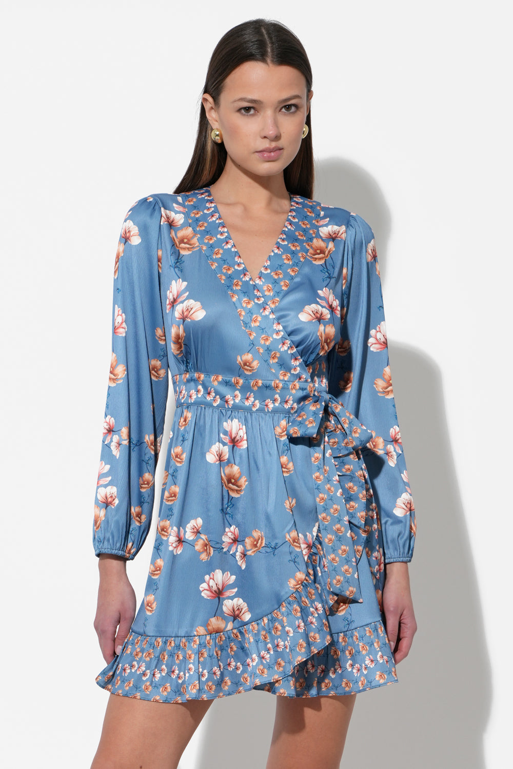 Jody Ruffled Wrap Mini Dress
F257D6523