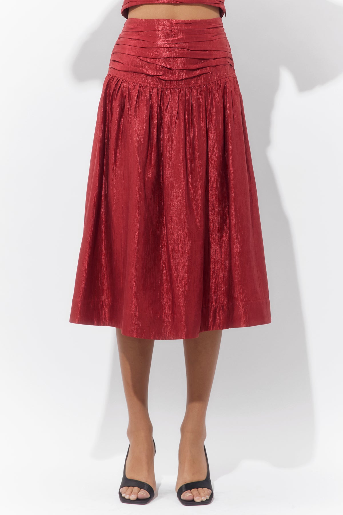 Lidia Textured Midi Skirt F259S9408
