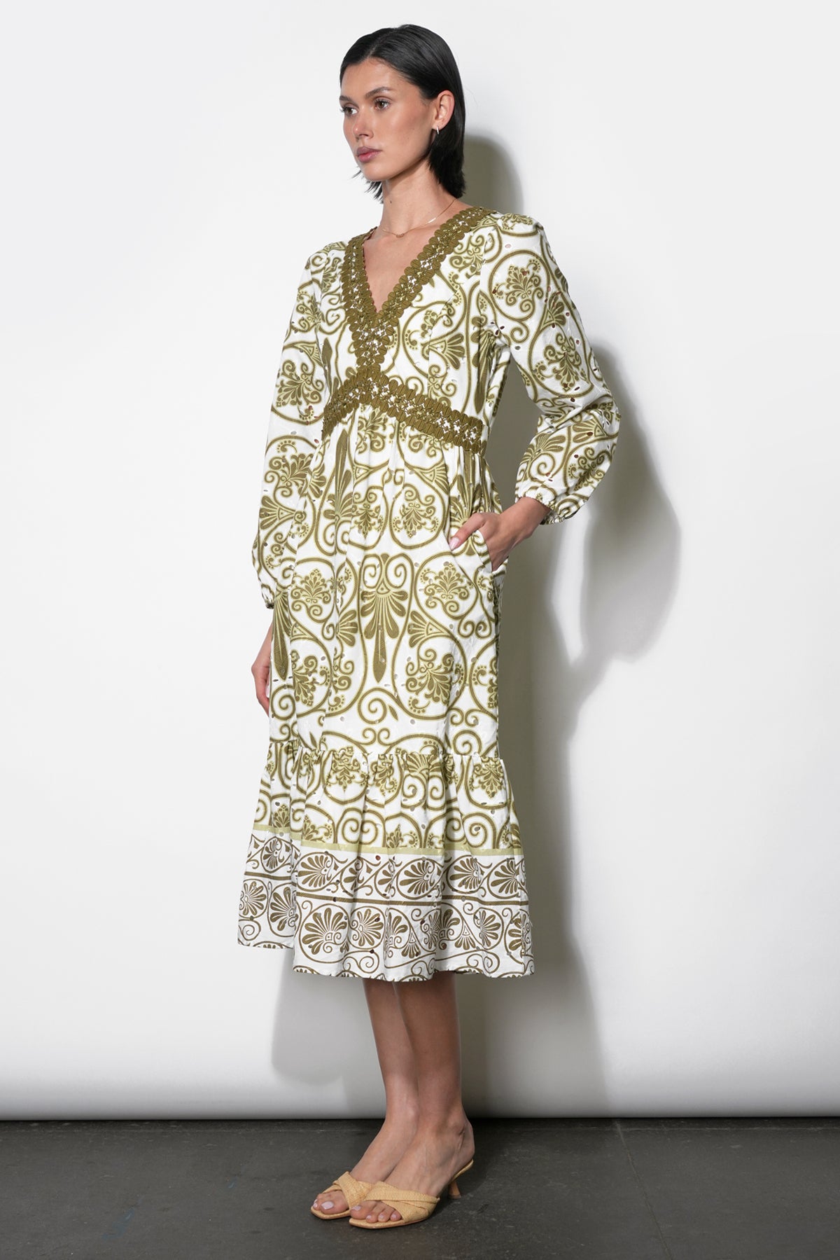 Madeline Long Sleeve Trim Dress F2512D6865