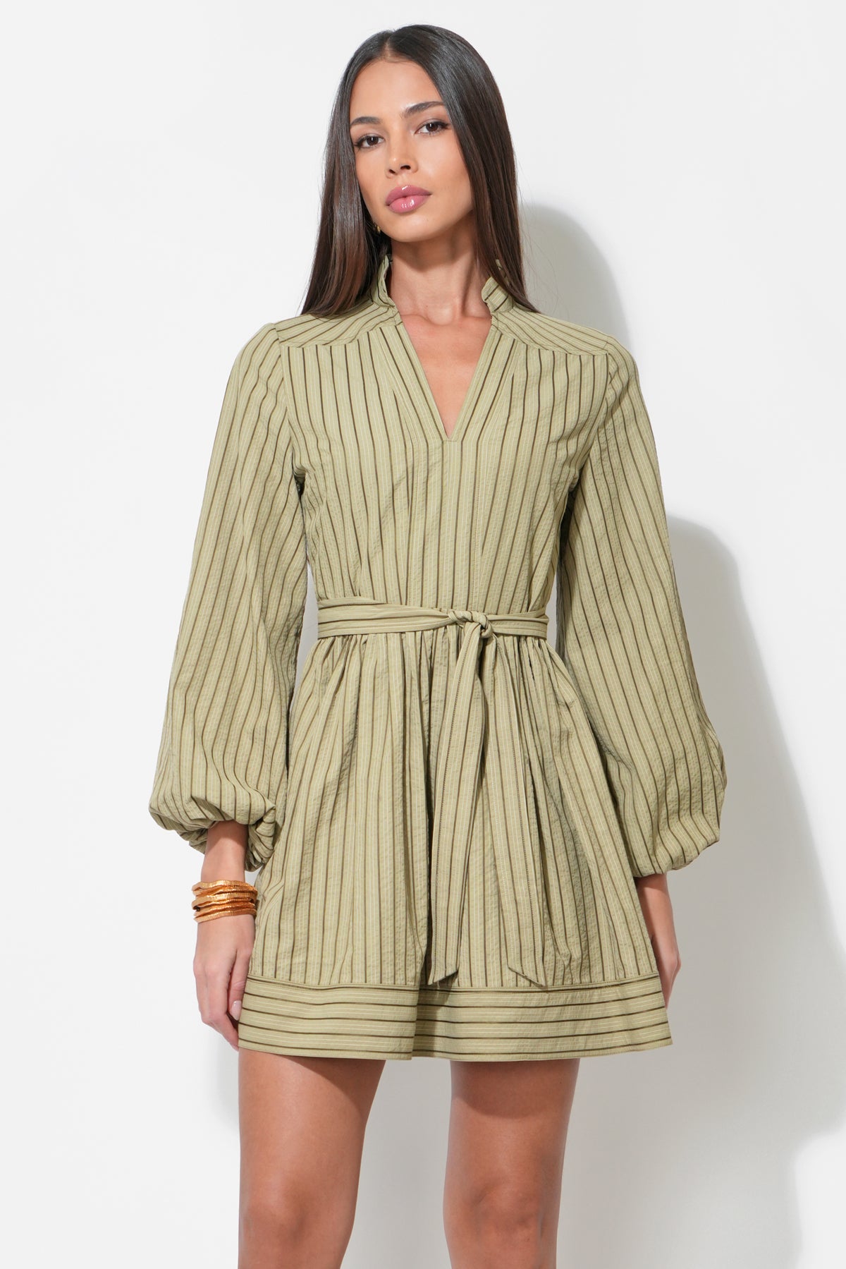 Marnie Embroidery Stripe Mini Dress F2512D6790