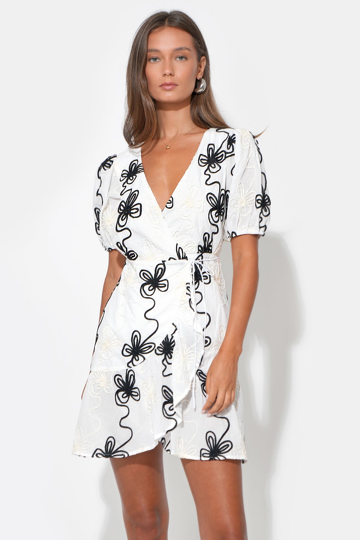 Mia Wrap Embroidery Dress F261D6964