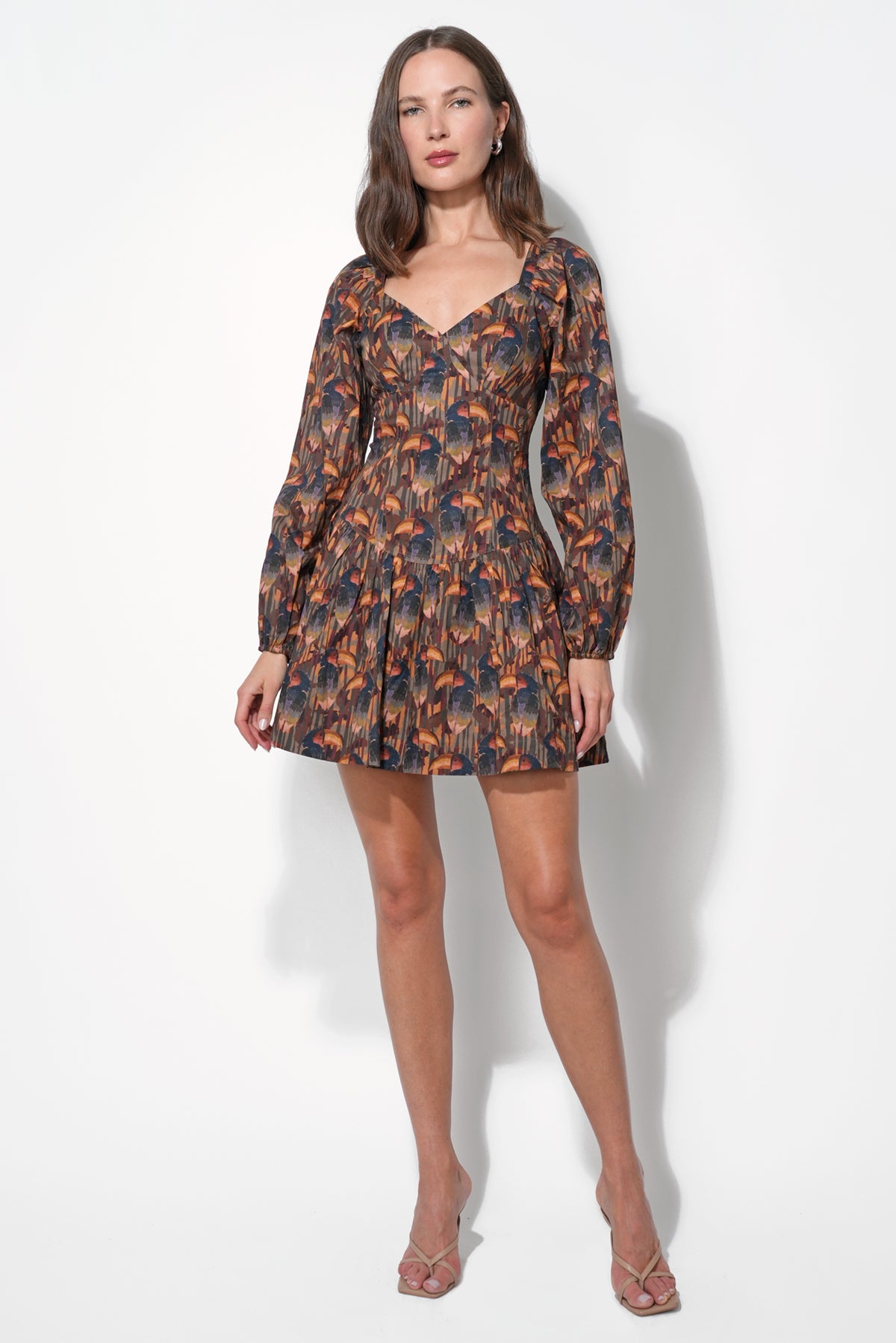 patterned fit and flare dress Polly Printed Fit and Flare Dress