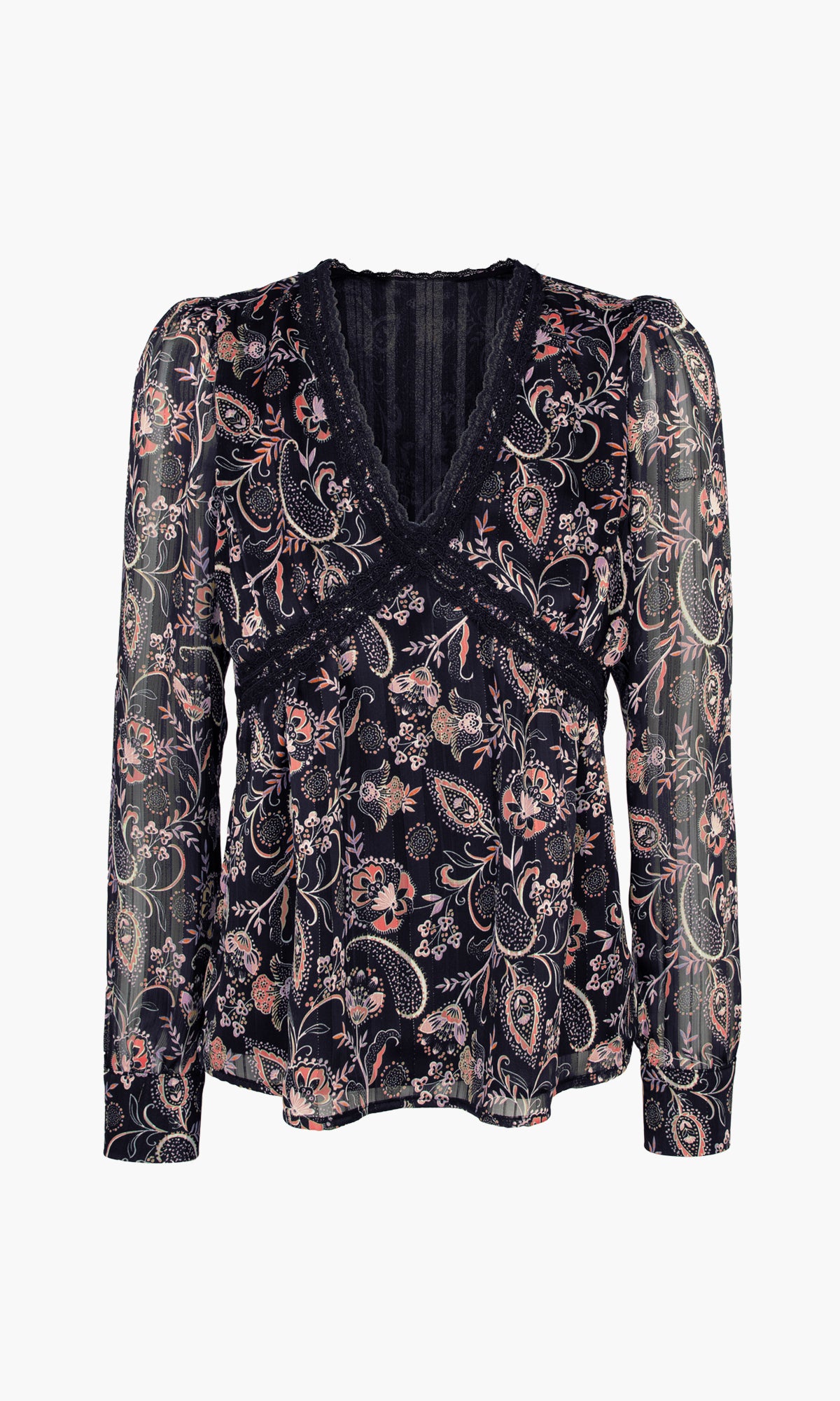 Kiani Lace Trimmed Blouse