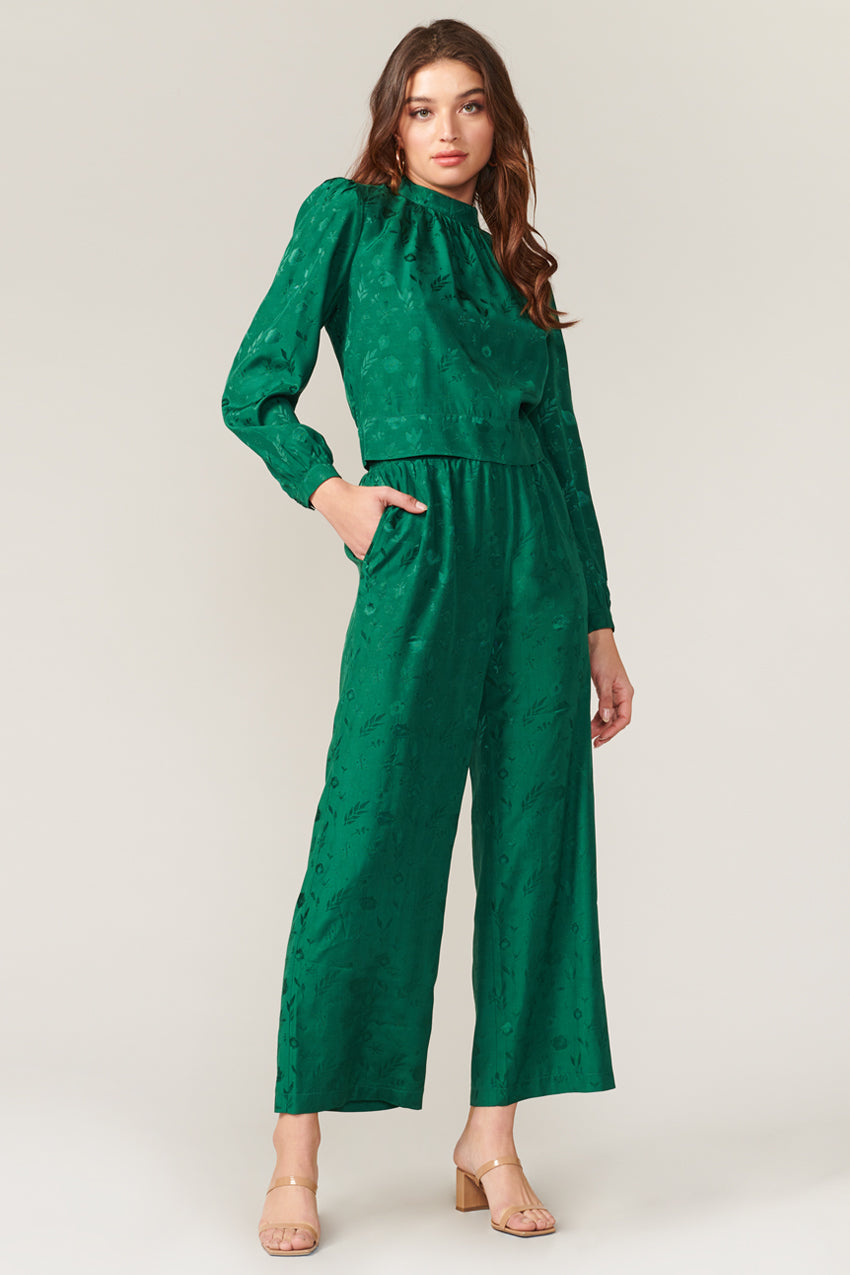Rimal Textured Wide Leg Pant