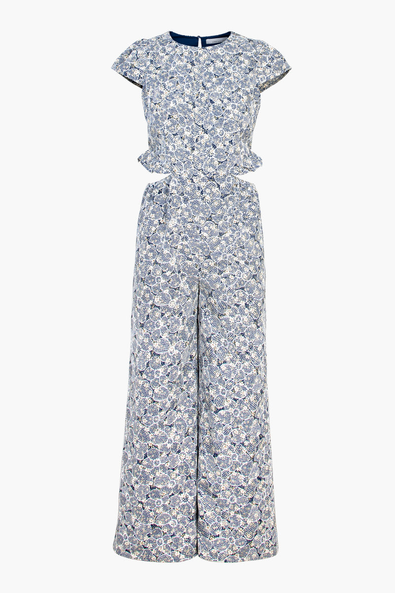 Helena Embroidered Cut-Out Jumpsuit