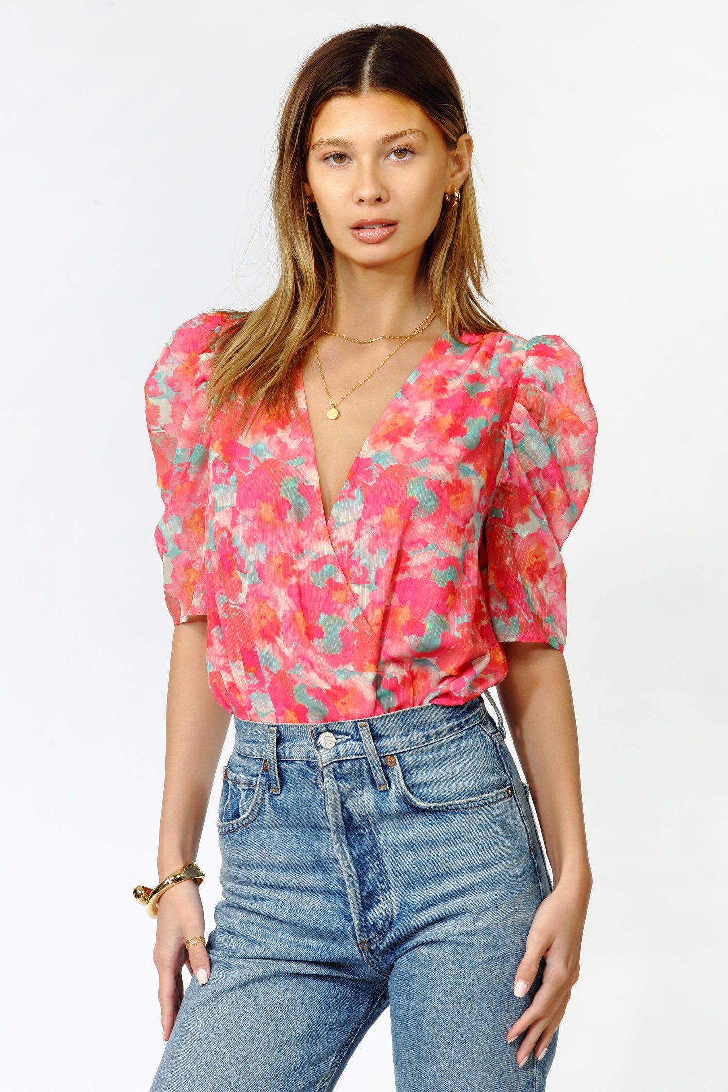 Kiara Chiffon Puff Sleeve Bodysuit