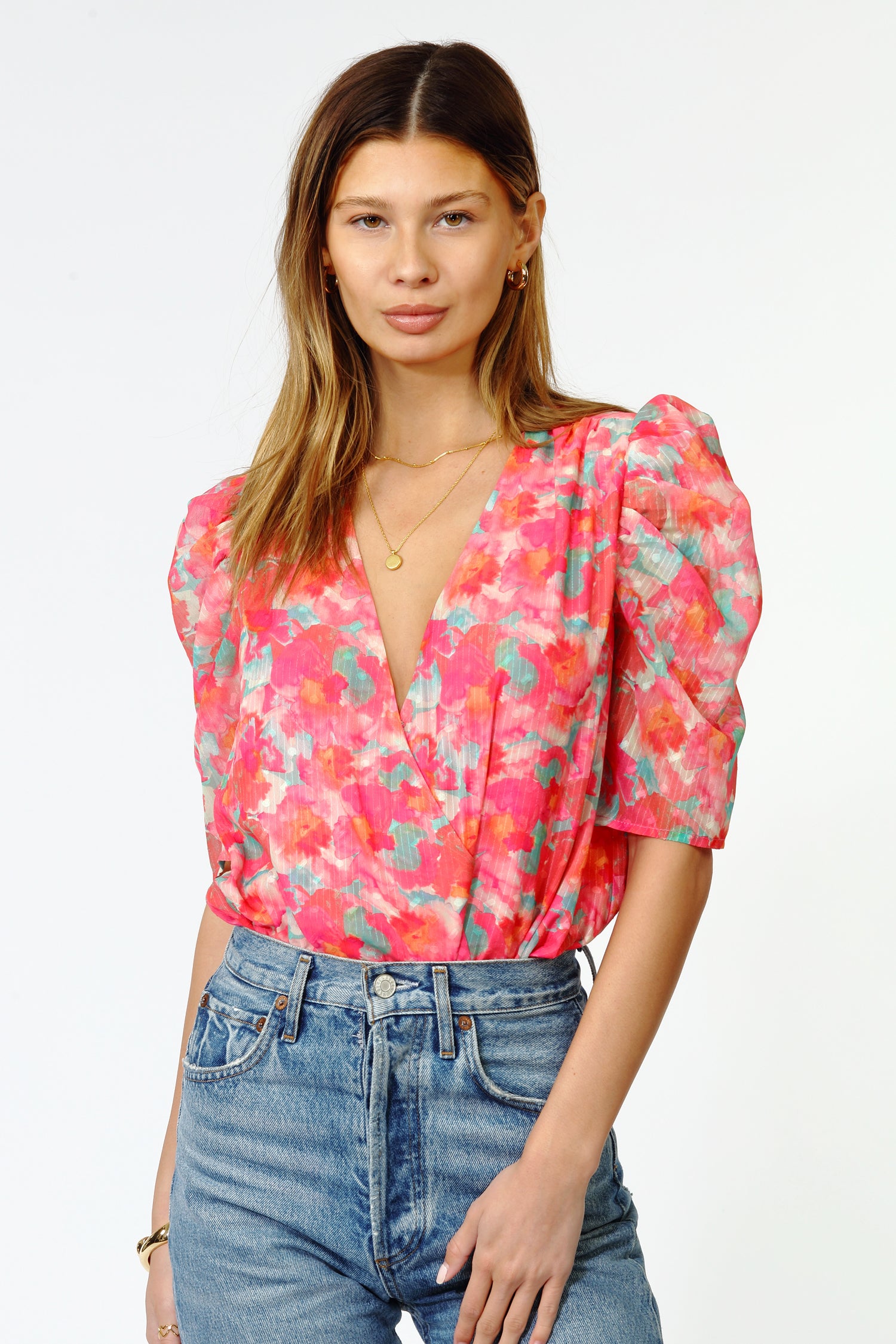 Kiara Chiffon Puff Sleeve Bodysuit