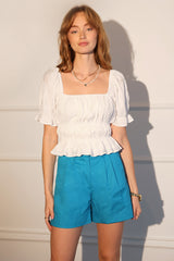 London Wide Cuff Poplin Shorts - FINAL SALE