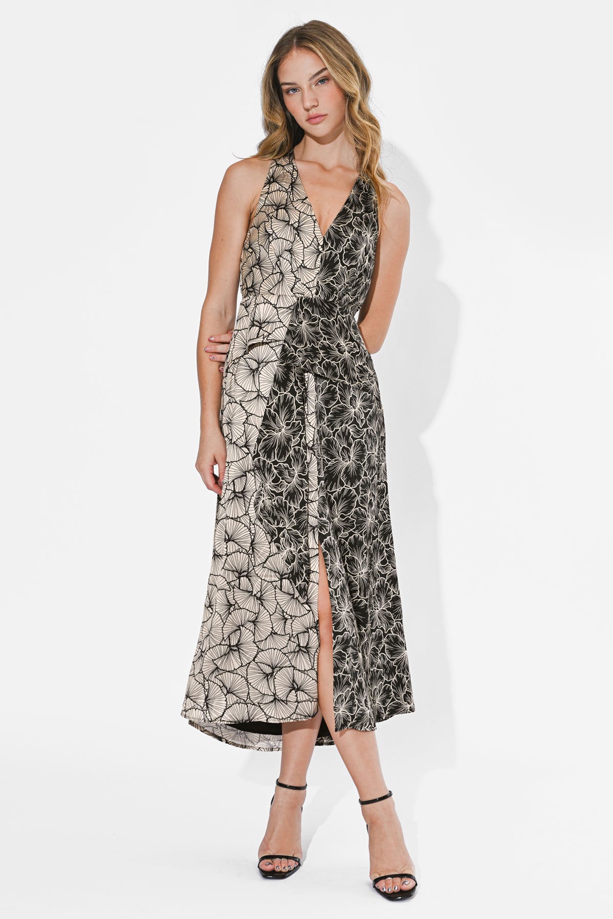 Ainsley Twin Print Halter Maxi Dress F2510D6632