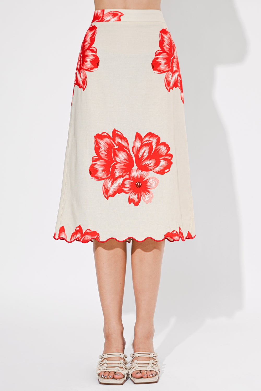 Ashley Scallop Printed Skirt F263S9440