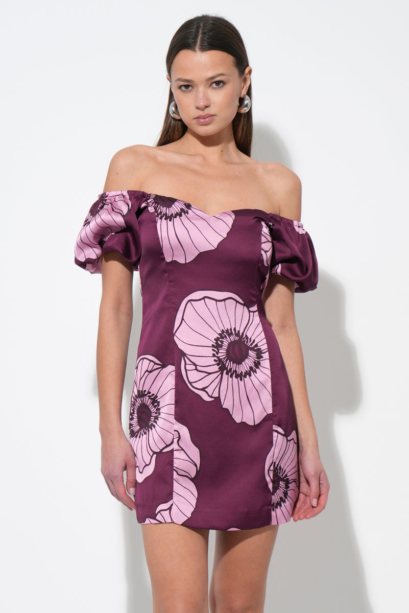 aster floral mini dress Sophie Aster Floral Mini Dress