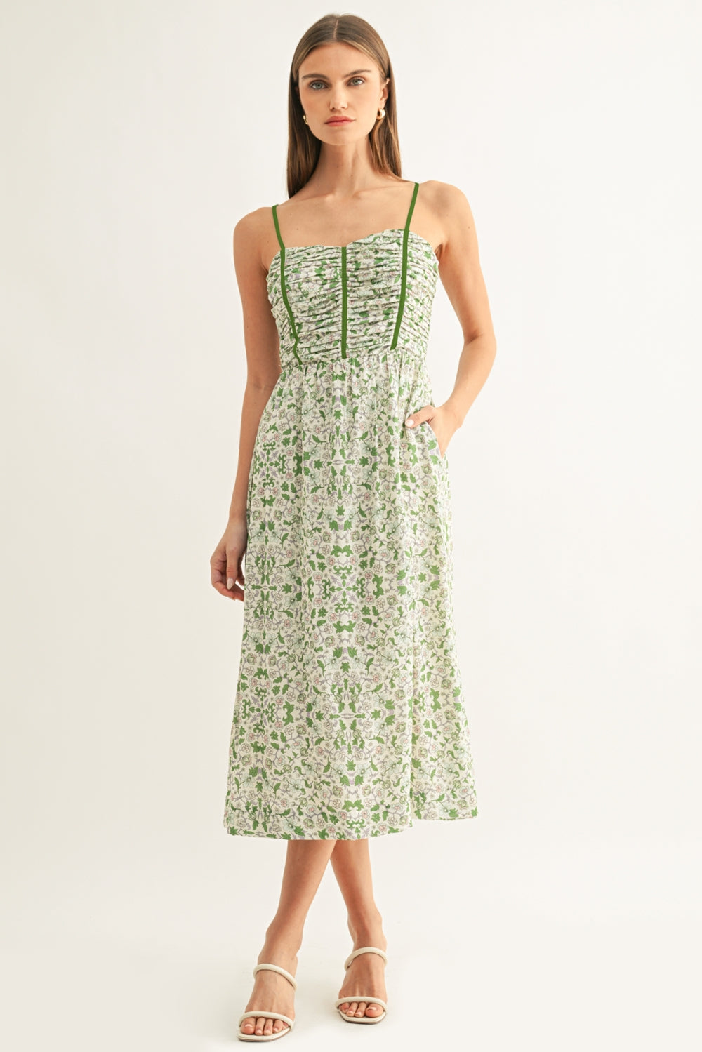 Blossom Pleated Midi Dress F265D7143