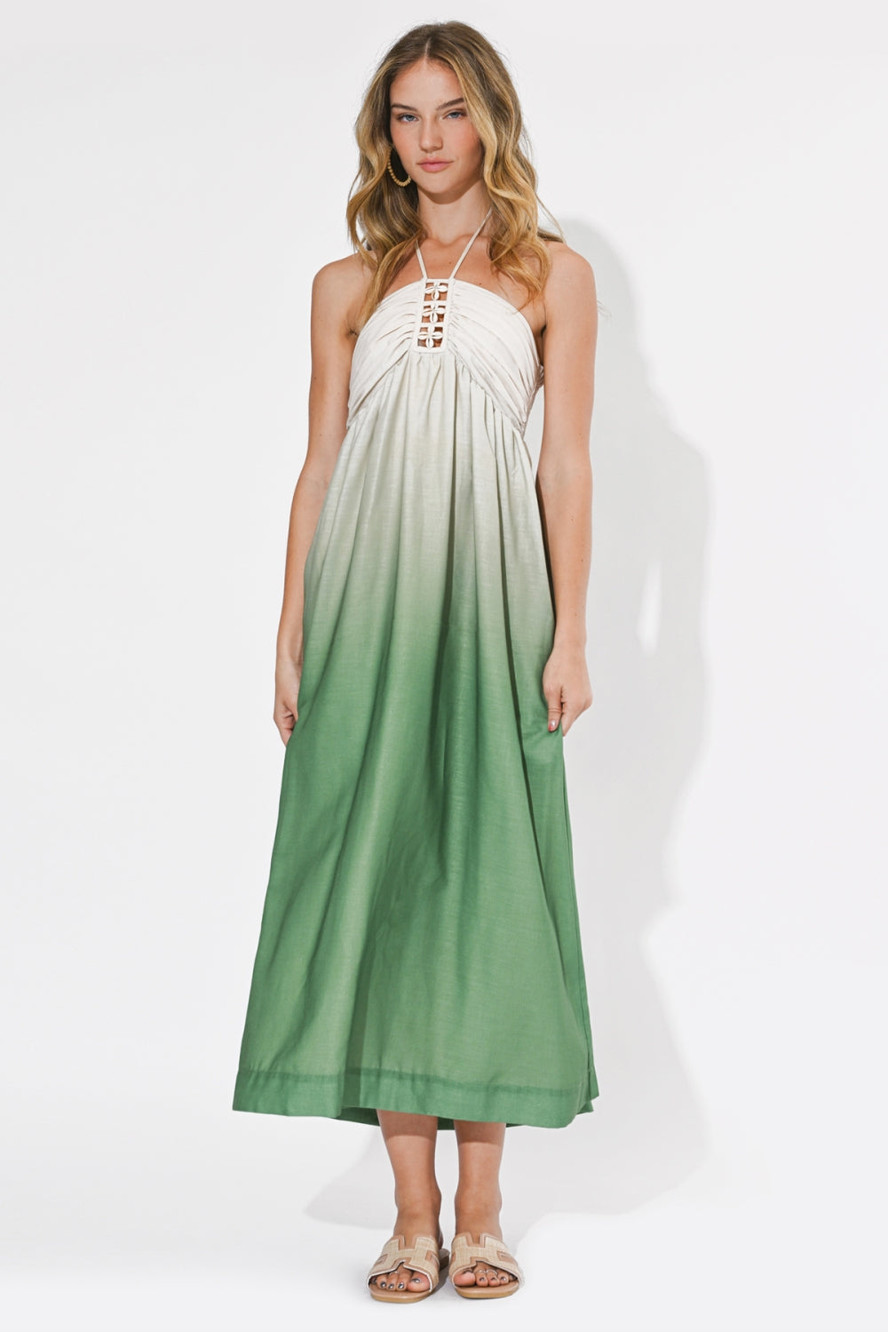 Celine Ombre Halter Maxi Dress F265D7151