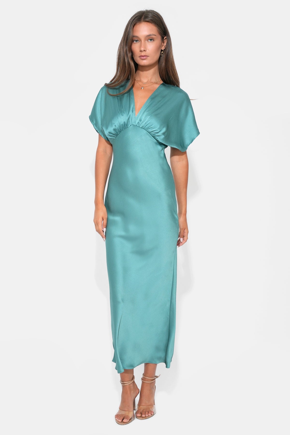 Charlotte Flutter Sleeve Midi Dress F262D6995