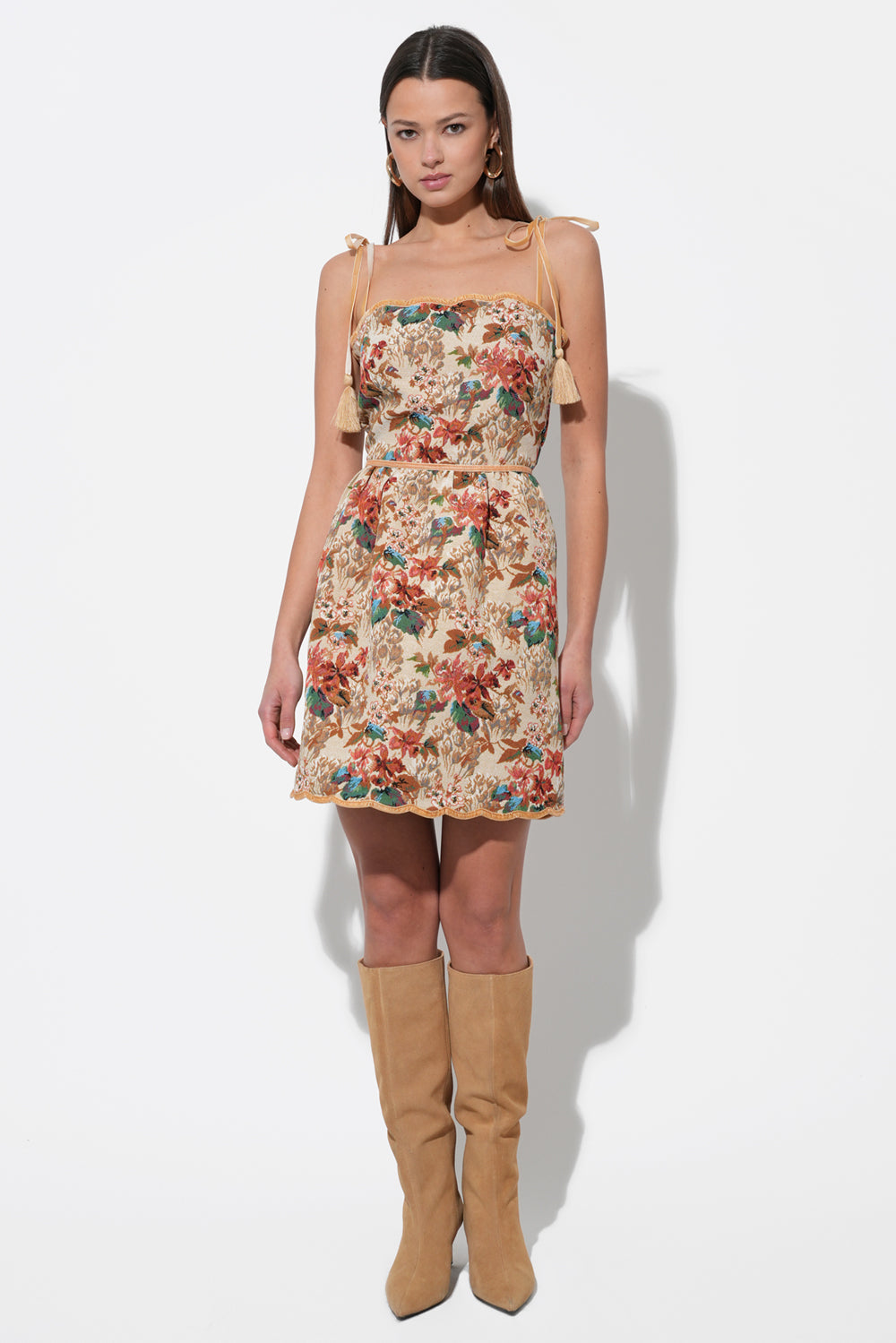 Cindy Tapestry Mini Scalloped Dress F257D6525