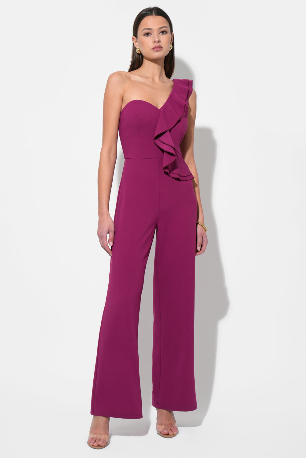 Deana One Shoulder Ruffled Jumpsuit F258P6488