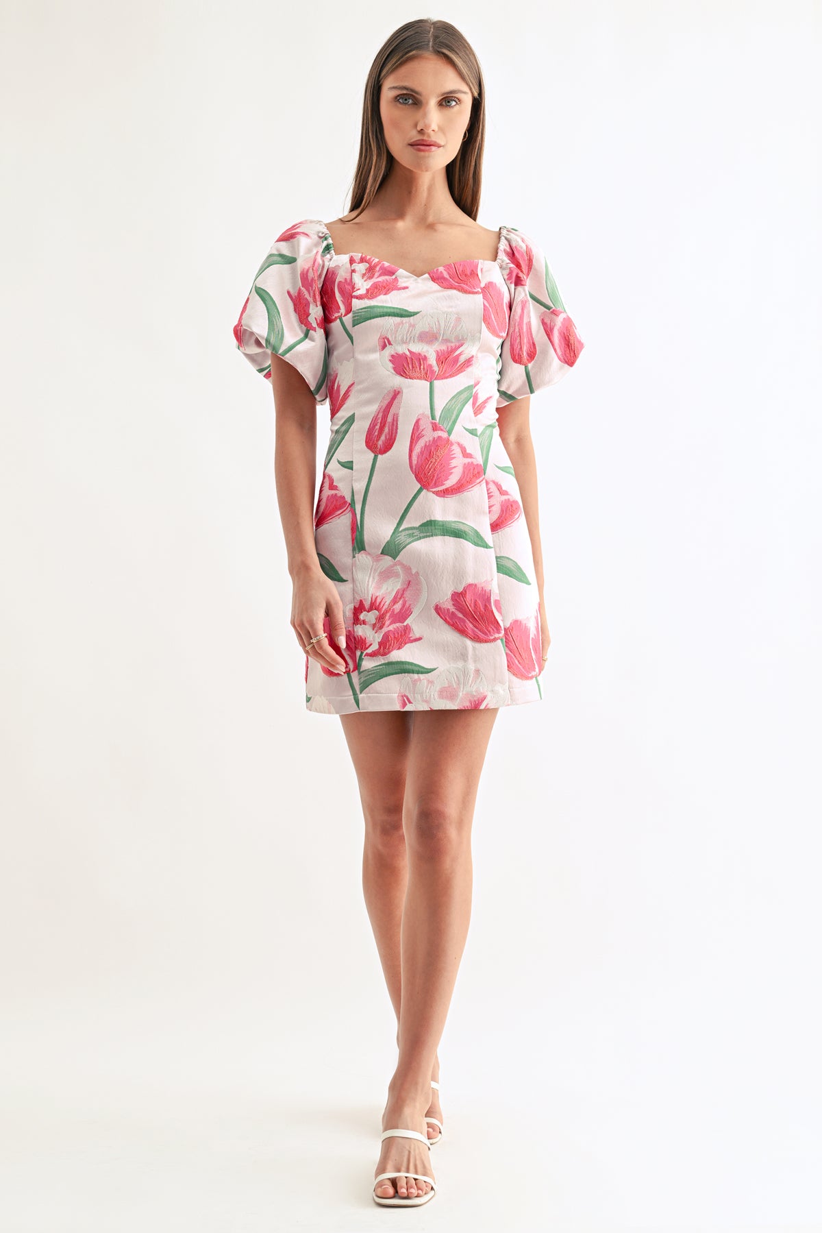 Esther Off The Shoulder Jacquard Mini Dress F262D7018