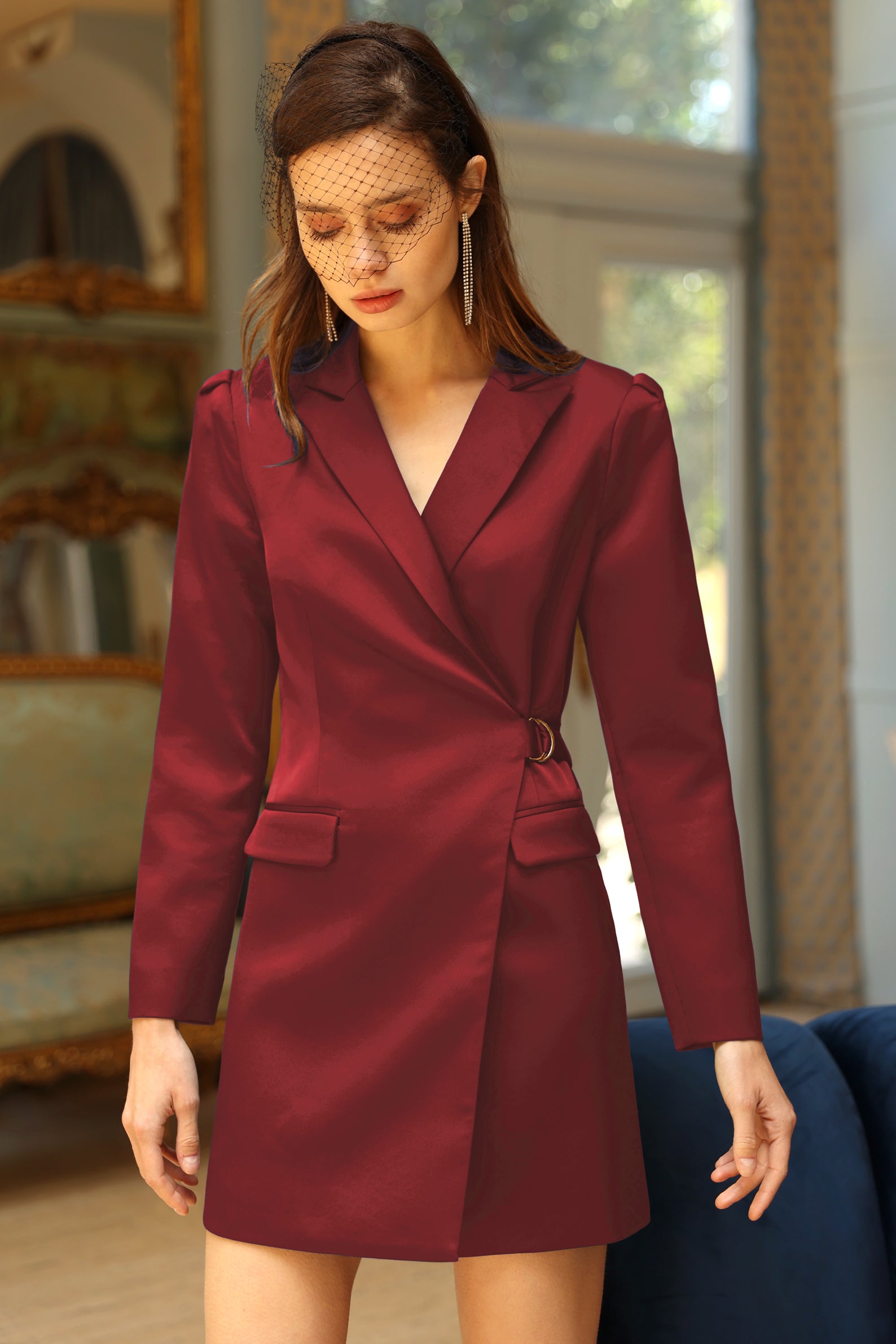 Gina Side Buckle Blazer Dress