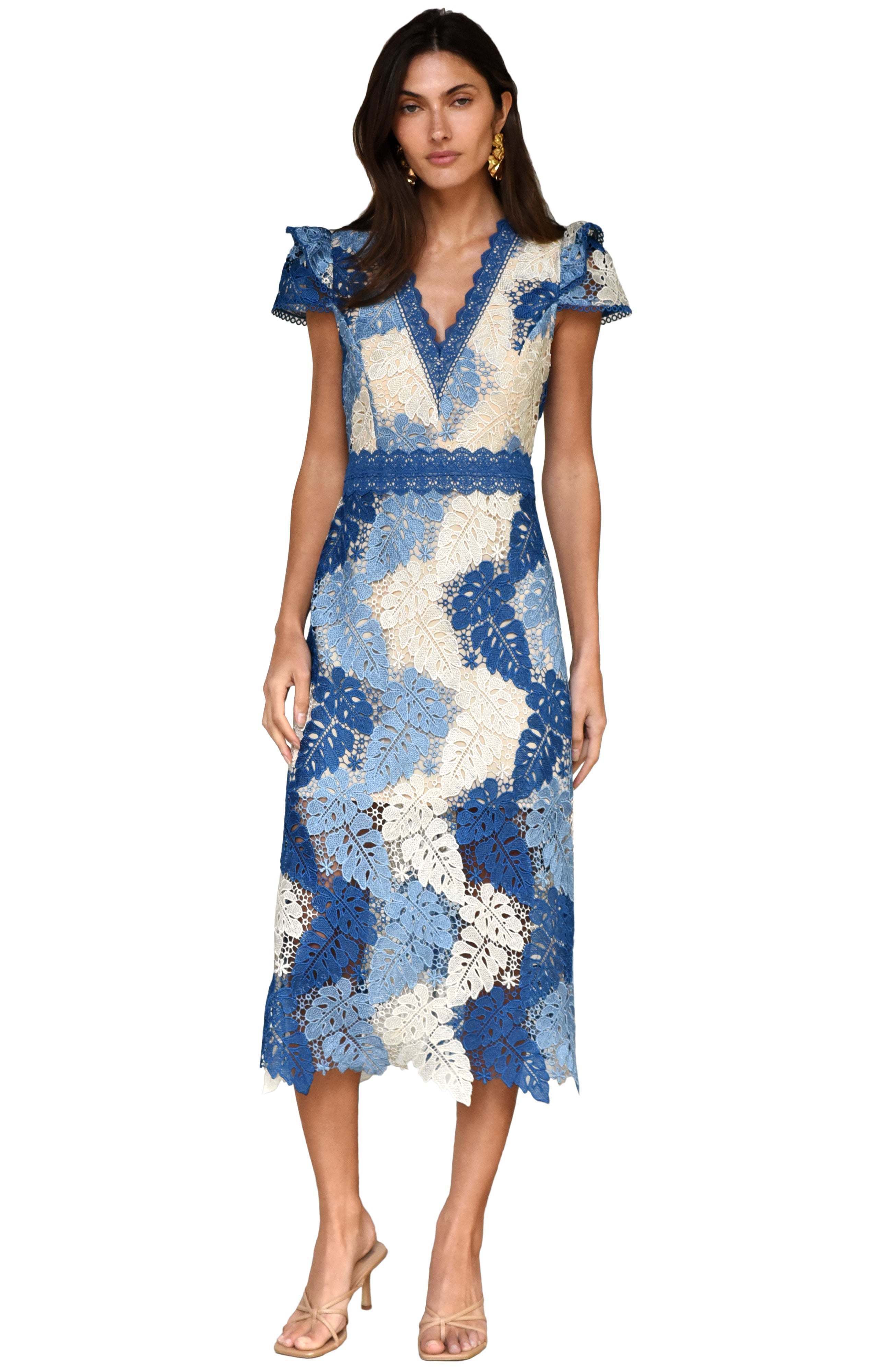 Adeline Crochet Lace Midi Dress