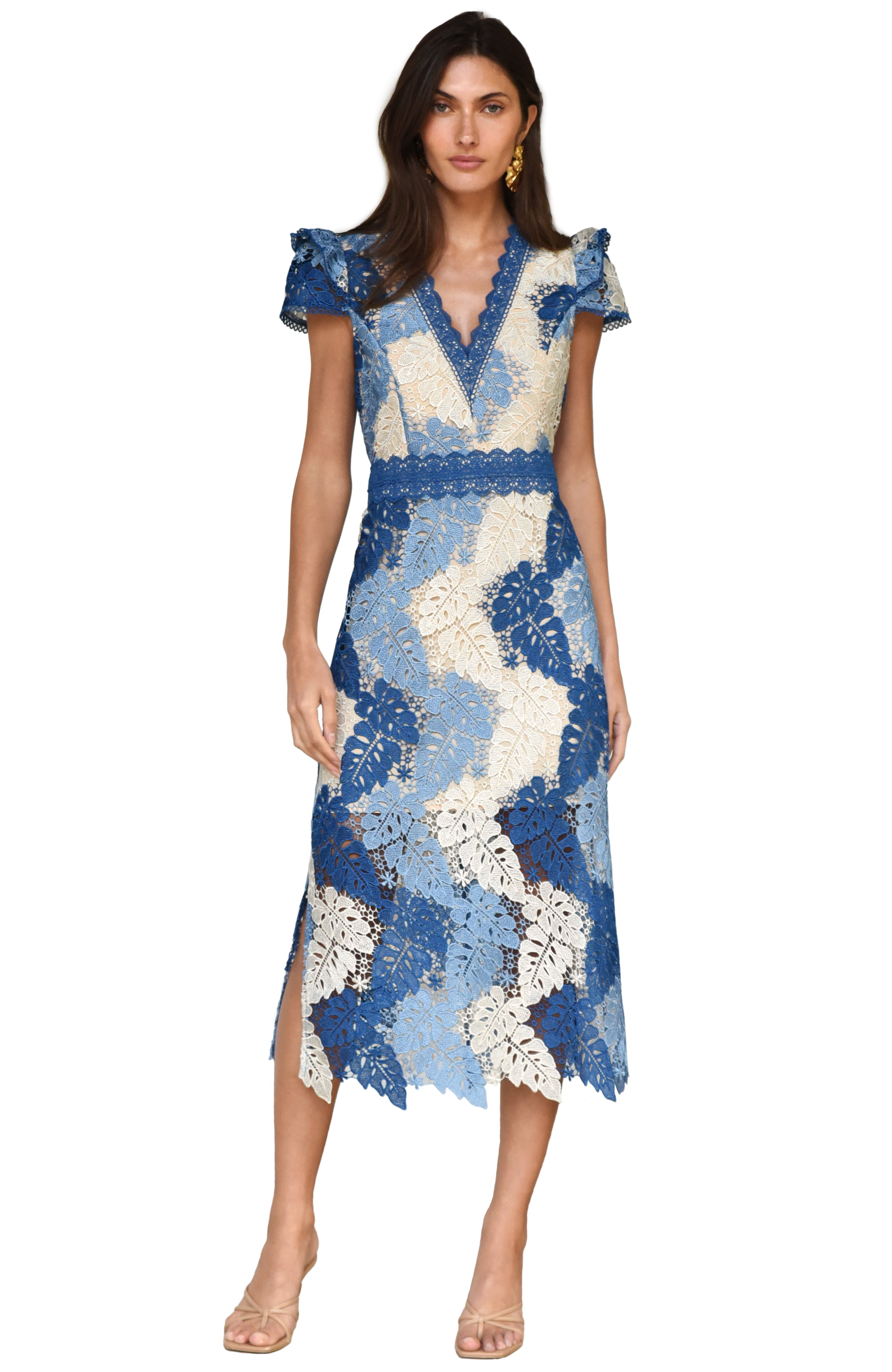 Adeline Crochet Lace Midi Dress