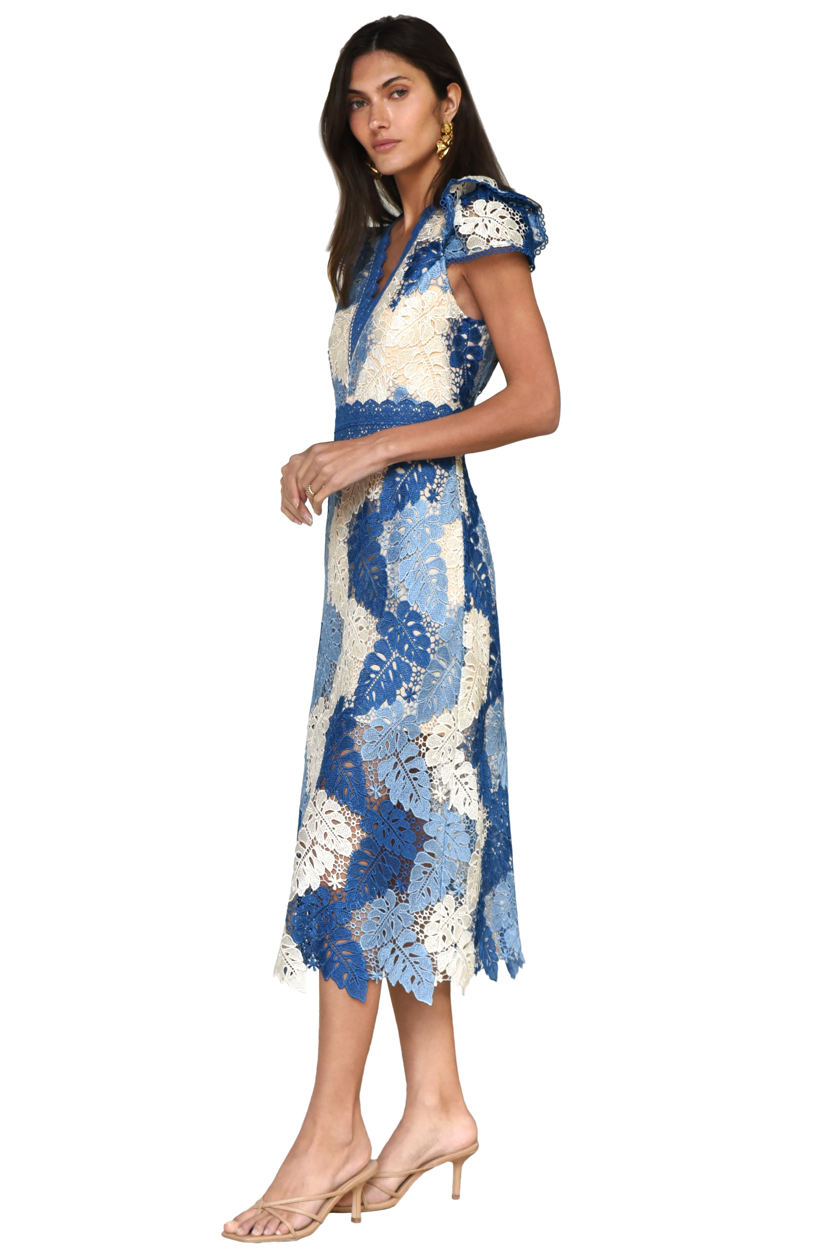 Adeline Crochet Lace Midi Dress