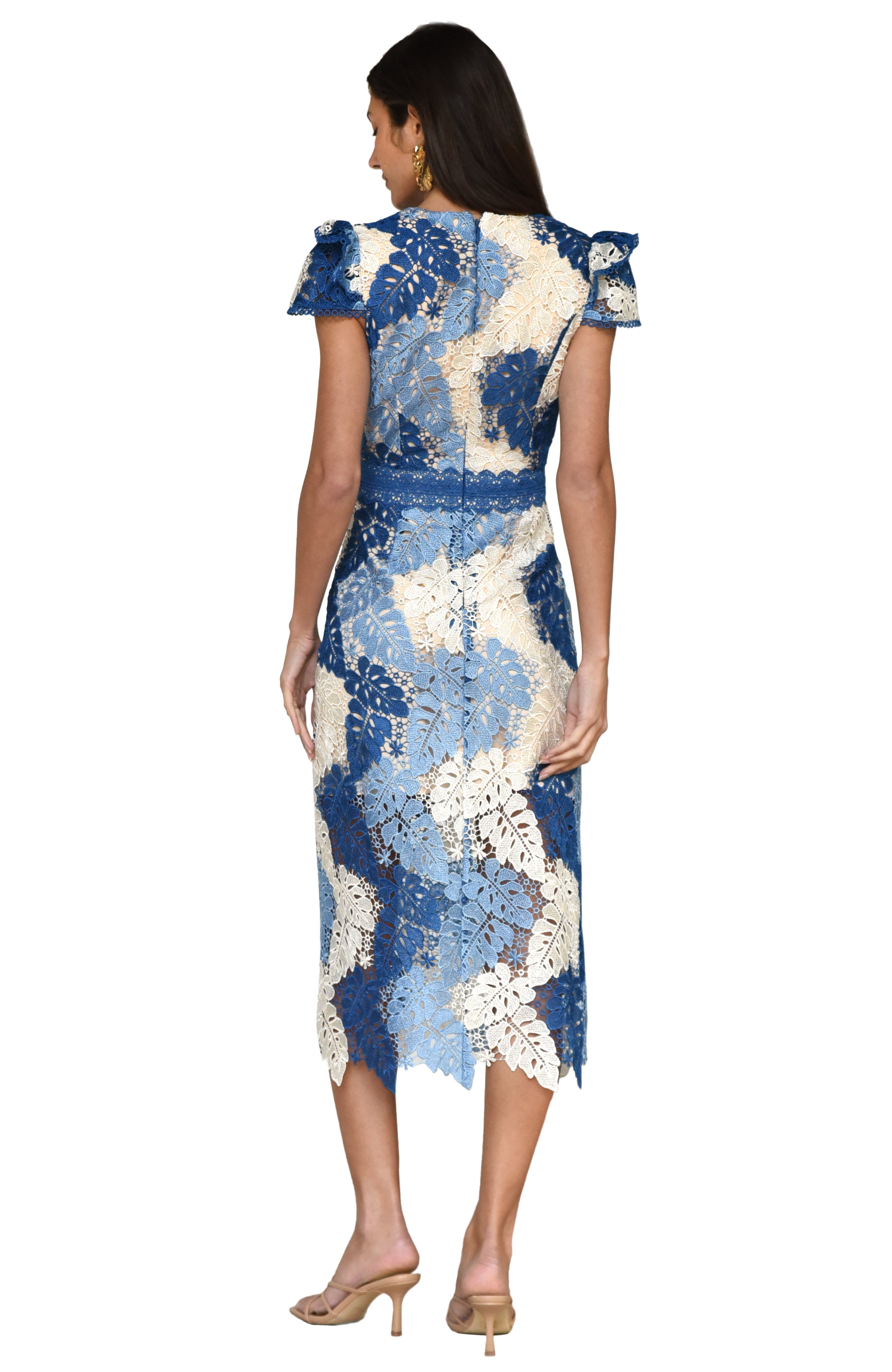 Adeline Crochet Lace Midi Dress