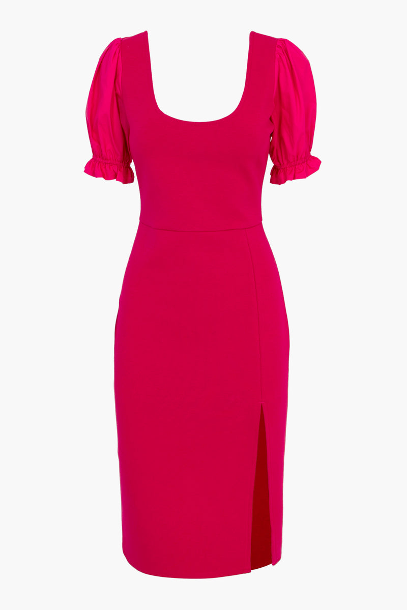 Scarlett Bodycon Poplin Sleeve Knit Sheath Dress - FINAL SALE