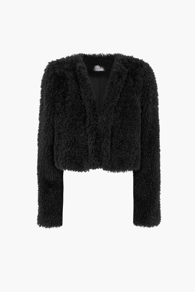 Thalia Faux Fur Cropped Coat
