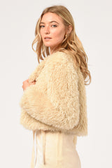 Thalia Faux Fur Cropped Coat