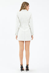 Juliane Tweed Cinched Blazer Dress