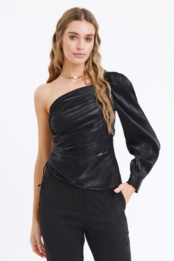 Onique One Shoulder Ruched Top