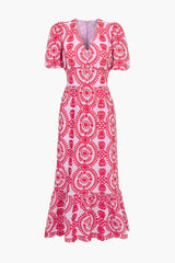 Luisa Embroidered Midi Dress