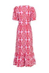 Luisa Embroidered Midi Dress