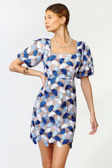 Giselle Lace Puff Sleeve Cutout Mini Dress