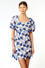 Giselle Lace Puff Sleeve Cutout Mini Dress