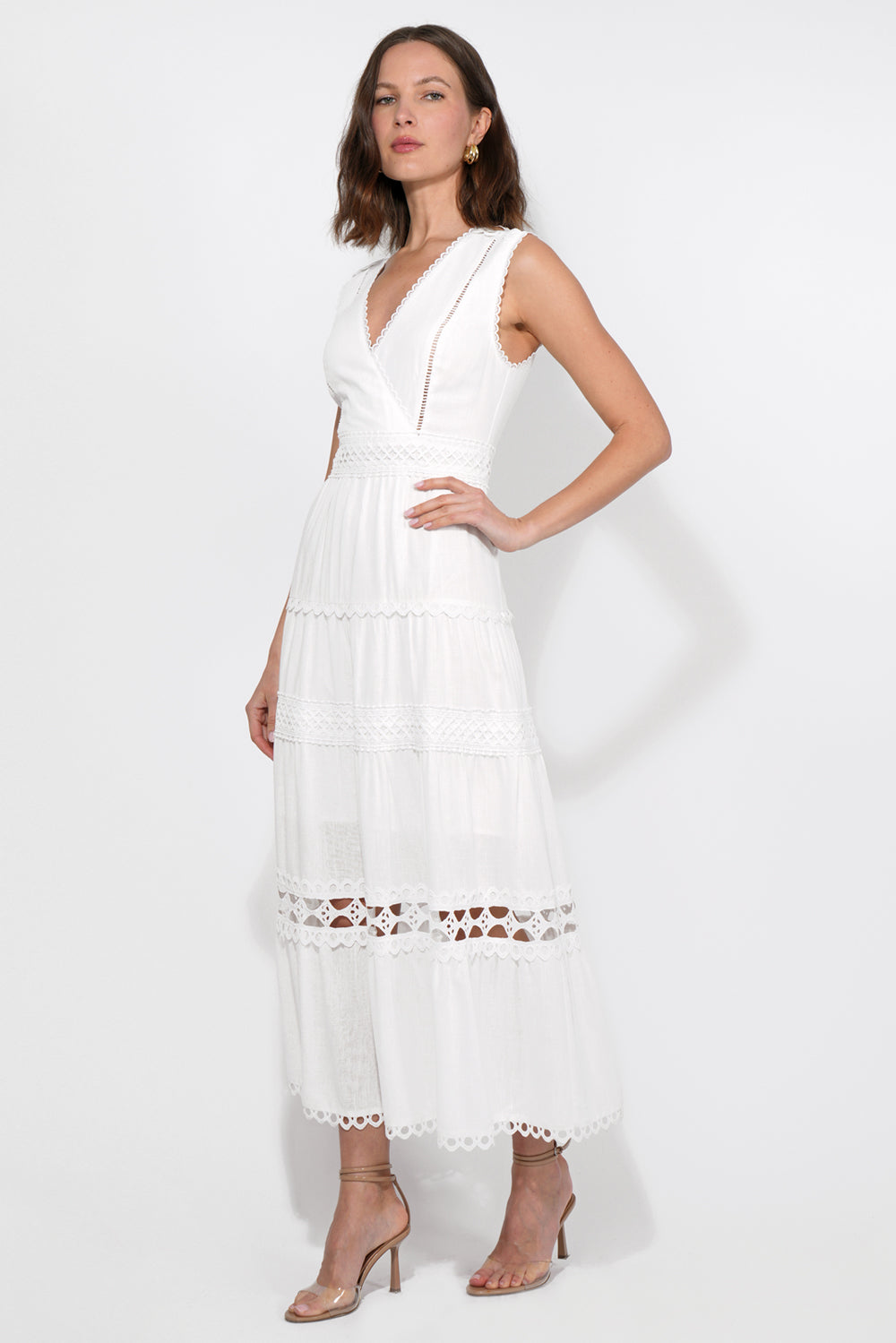 Roxy Lace Trim Maxi Dress