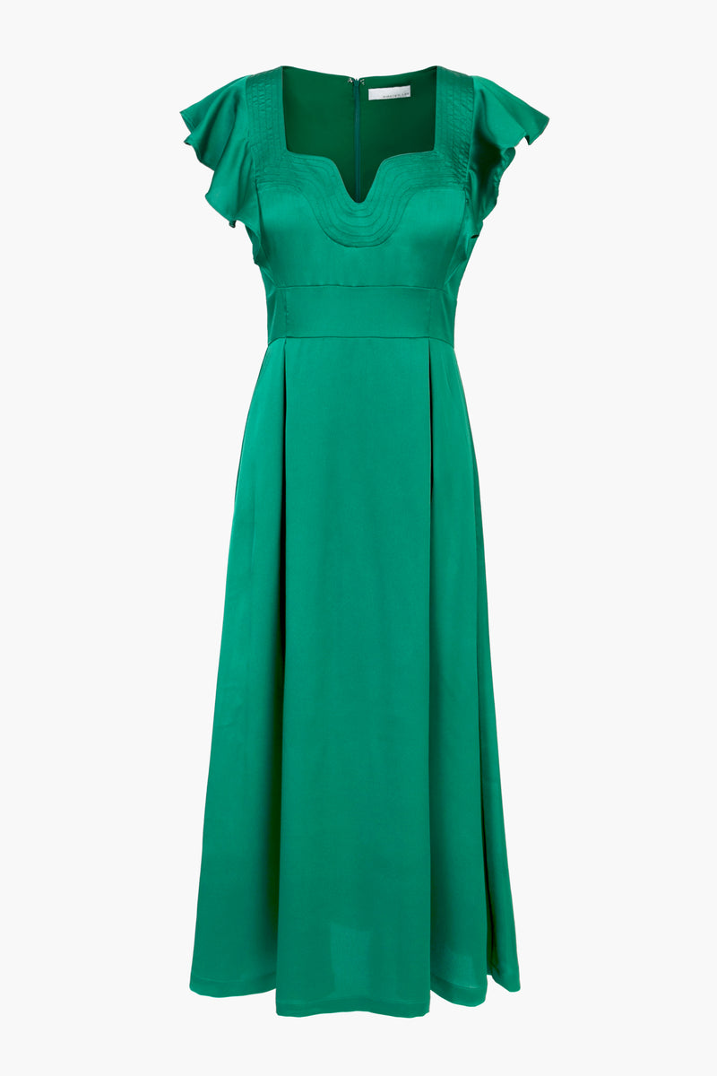 Diana Flutter Sleeve Midi Dress