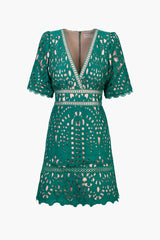 Dana Short Sleeve V-Neck Mini Dress