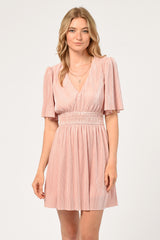 Jenis Plisse Waist Detail Mini Dress