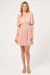 Jenis Plisse Waist Detail Mini Dress