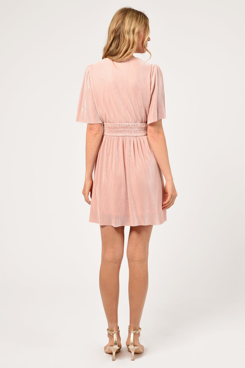 Jenis Plisse Waist Detail Mini Dress